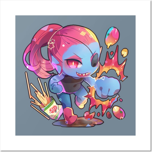 undertale- undyne Wall Art by Clivef Poire